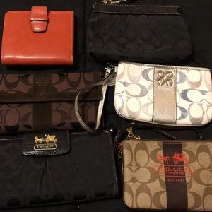 Six Coach Wallets all beautiful